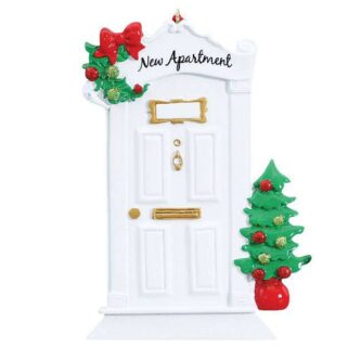 New Apartment Front Door Personalized Christmas Ornament