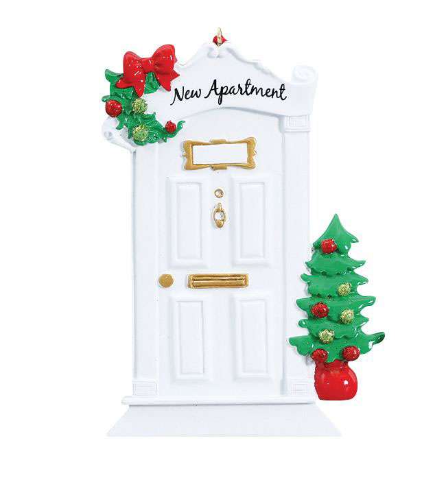 New Apartment Front Door Personalized Christmas Ornament