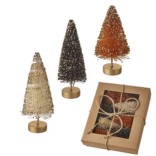 Sparkle Bottle Brush Tree Set - Christmas Store
