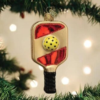 Old World Christmas Blown Glass Pickleball Paddle Ornament