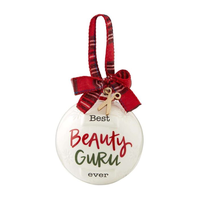 Best Beauty Guru Ever with Wooden Charm Ornament