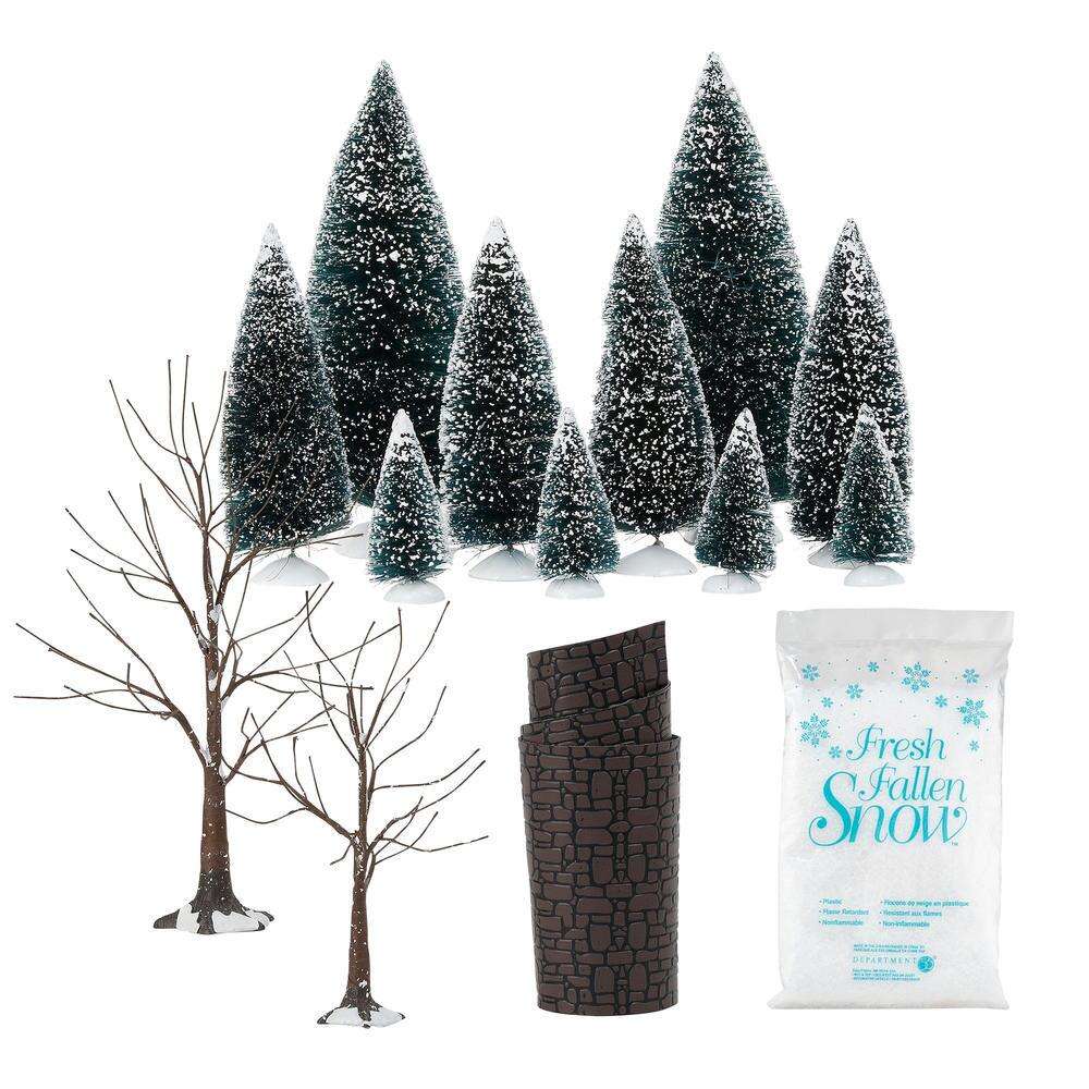 Landscape Trees Snow Road Dept 56