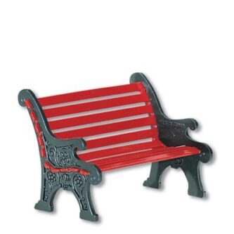 Dept. 56 Wrought Iron Park Bench Red