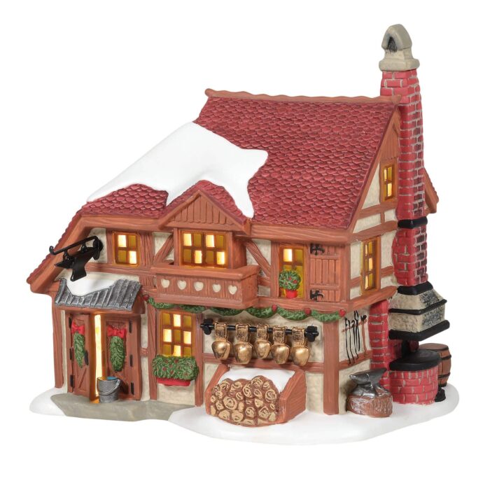Dept 56 Alpine Village Cowbell Forge Retired