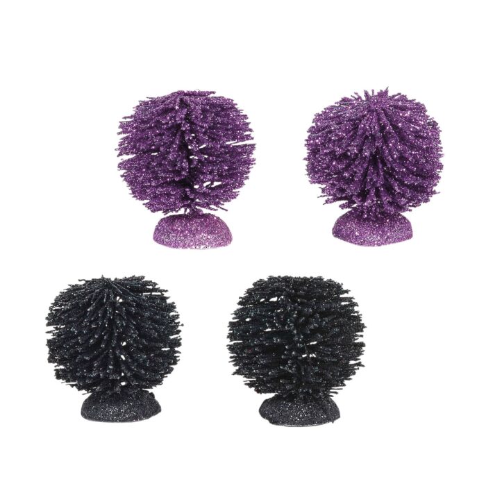 Dept 56 Halloween Village Glittered Shrubs