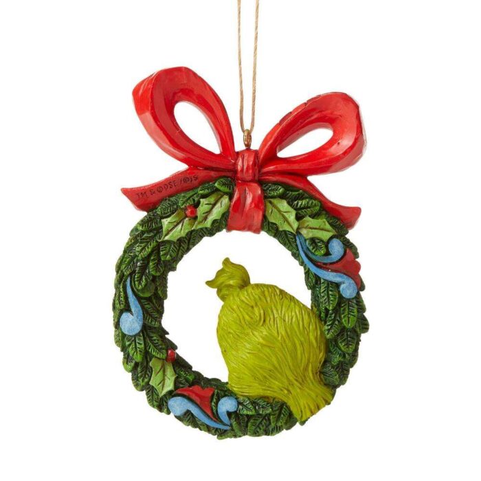 Grinch Peeking Wreath Ornament Jim Shore