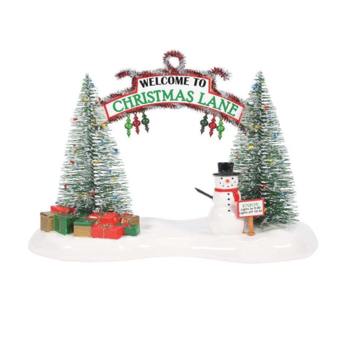 Dept 56 Snow Village a Festive Christmas Gate
