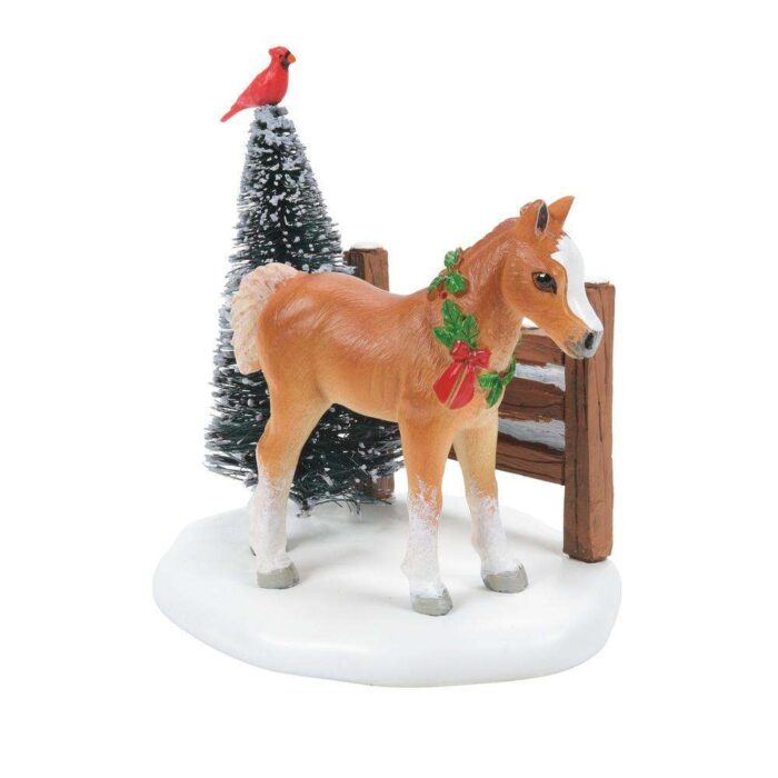 Dept 56 Snow Village Cardinal Christmas Pony
