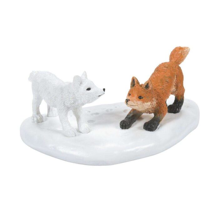 Dept 56 Village White Christmas Fox Face off