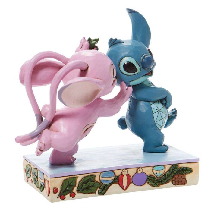 Side Disneys Angel and Stitch Mistletoe Jim Shore