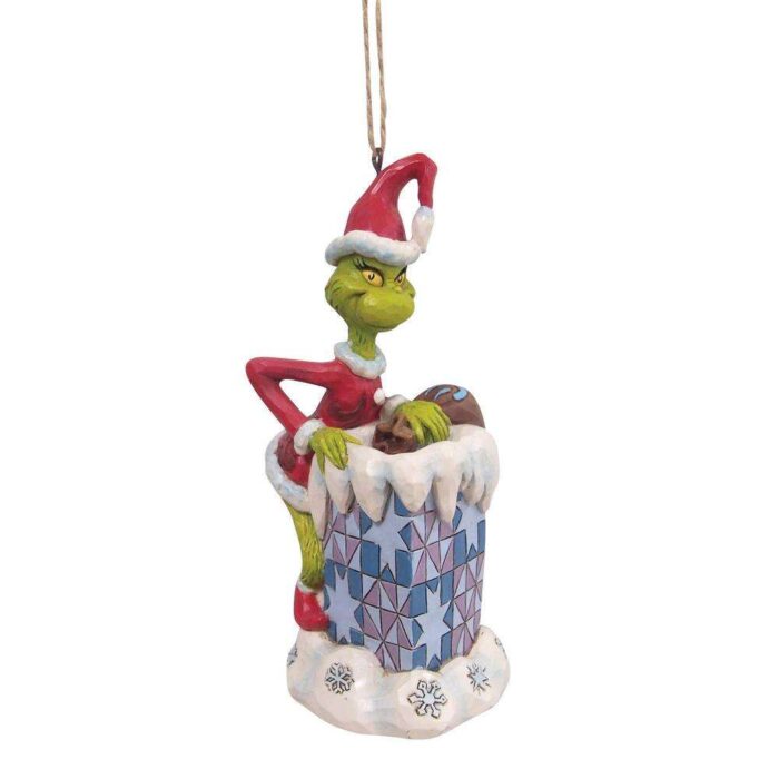 Jim Shore Grinch in Chimney Ornament