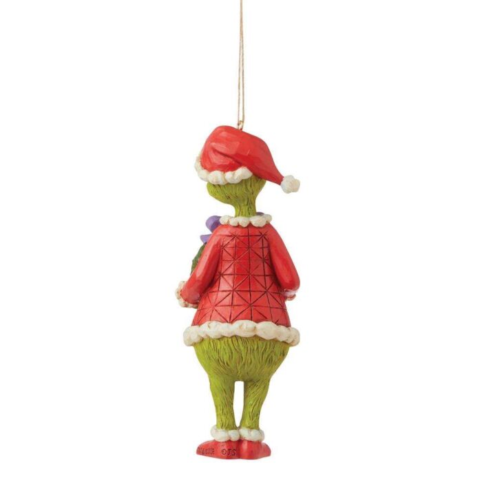 Jim Shore Grinch Holding Wreath Ornament