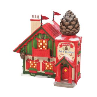 Dept. 56 North Pole Series Pine Cone Bed & Breakfast New 2022