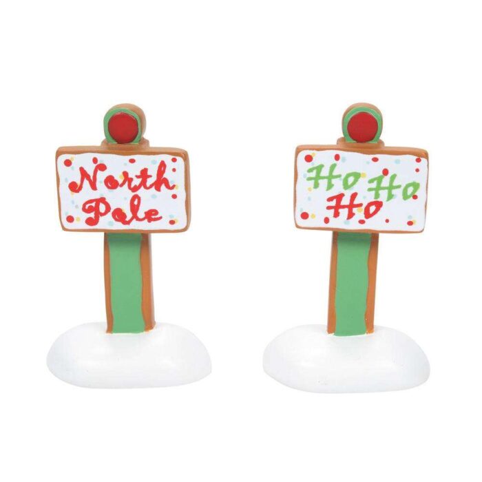 Dept 56 Village Gingerbread Christmas Signs