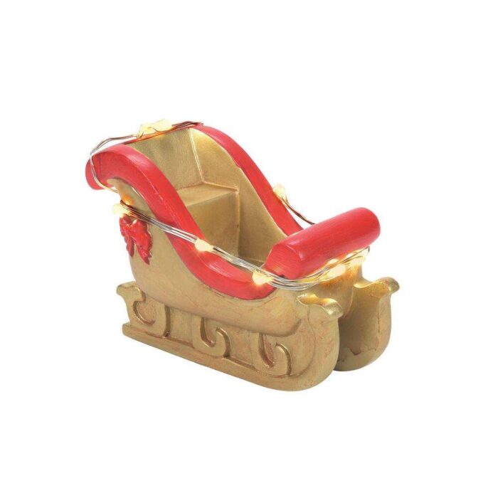 Dept 56 Village Lit Santas Golden Sleigh