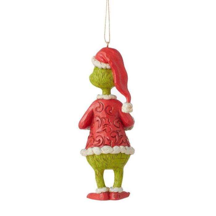 Back Grinch Holding Candy Cane Ornament by Jim Shore