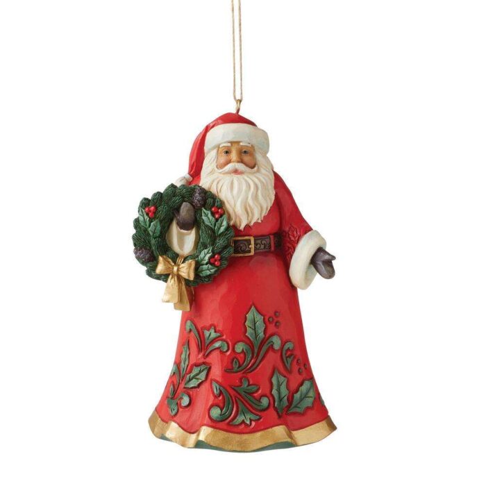 Santa Wreath Hanging Ornament Jim Shore