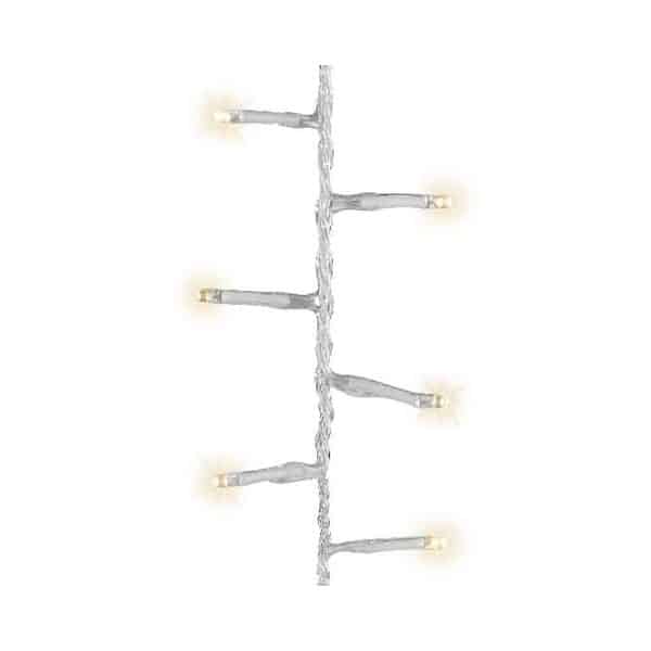 Set of 500 Warm White Compact LED Twinkle Lights with Transparent Cord