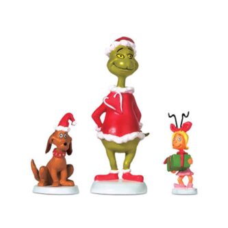 Dept. 56 Grinch Village Grinch, Max & Cindy-Lou-Who