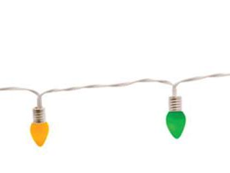 Multi Colored Mini LED Lights on White Wire with Timer