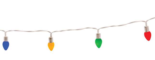 Multi Colored Mini Led Lights on White Wire with Timer