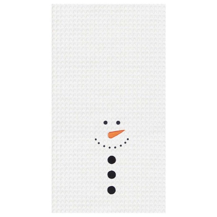 Snowman Face Kitchen Towel