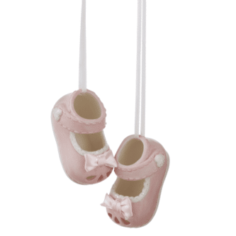 Baby Pink Shoe Ornament Set