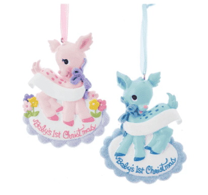 Babys 1st Christmas Deer Ornaments