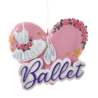Ballet Heart Ornament Personalize