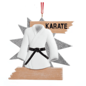 Black Belt Karate Ornament Personalize
