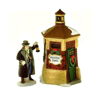 Brixton Road Watchman Dept. 56 Rare Retired Dickens' Village Pre-Owned