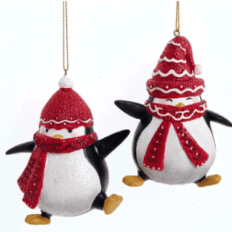 Bundled Up Christmas Penguin Ornaments