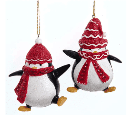 Bundled Up Christmas Penguin Ornaments