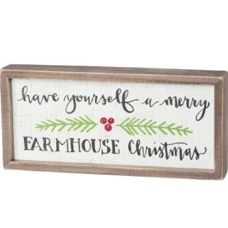 Farmhouse Christmas Inset Box Sign