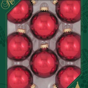 December Red Dark Balls Box of 8