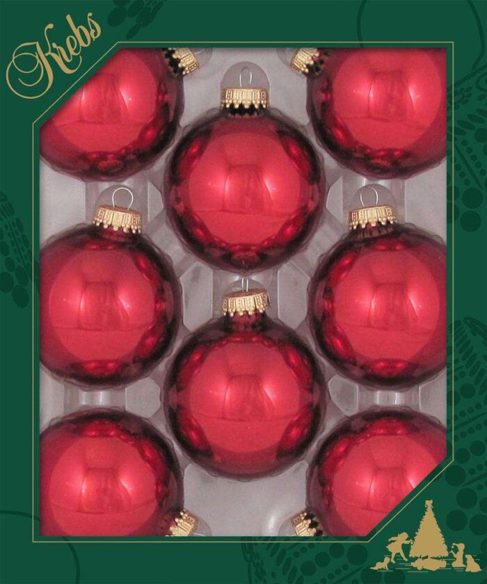 December Red Dark Balls Box of 8