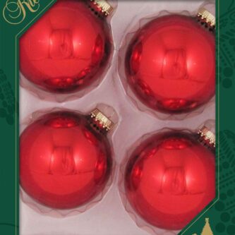 Christmas Red Balls Box Of 4