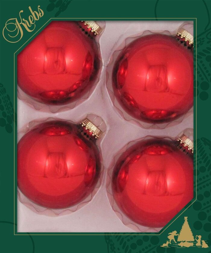 Christmas Red Balls Box of 4