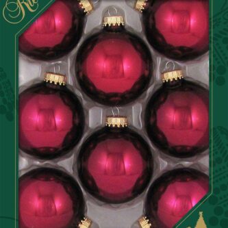 Burgundy Red Dark Balls Box of 8
