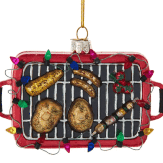 Christmas Party Barbecue Grill Ornament