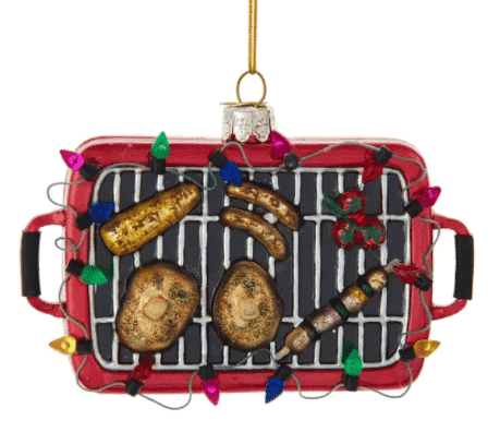 Christmas Party Barbecue Grill Ornament