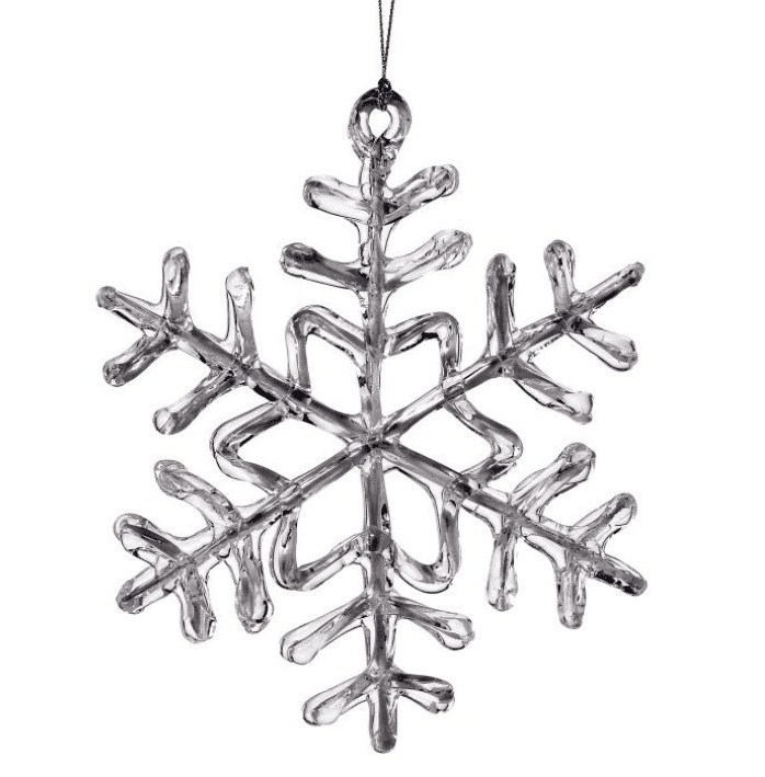 Clear Design Snowflake Ornament