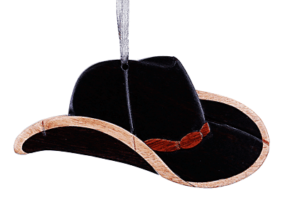 Cowboy Hat Intarsia Ornament