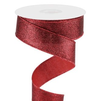 Cranberry Shimmer Glitter Ribbon