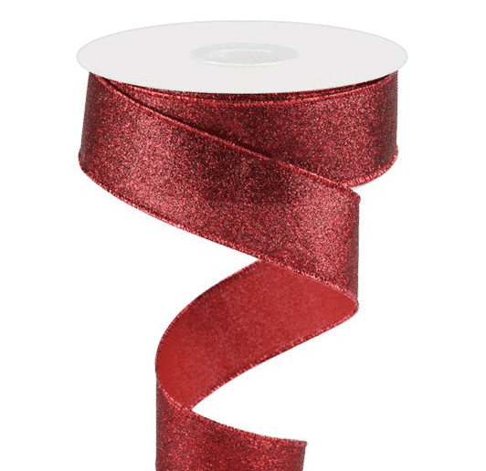 Cranberry Shimmer Glitter Ribbon