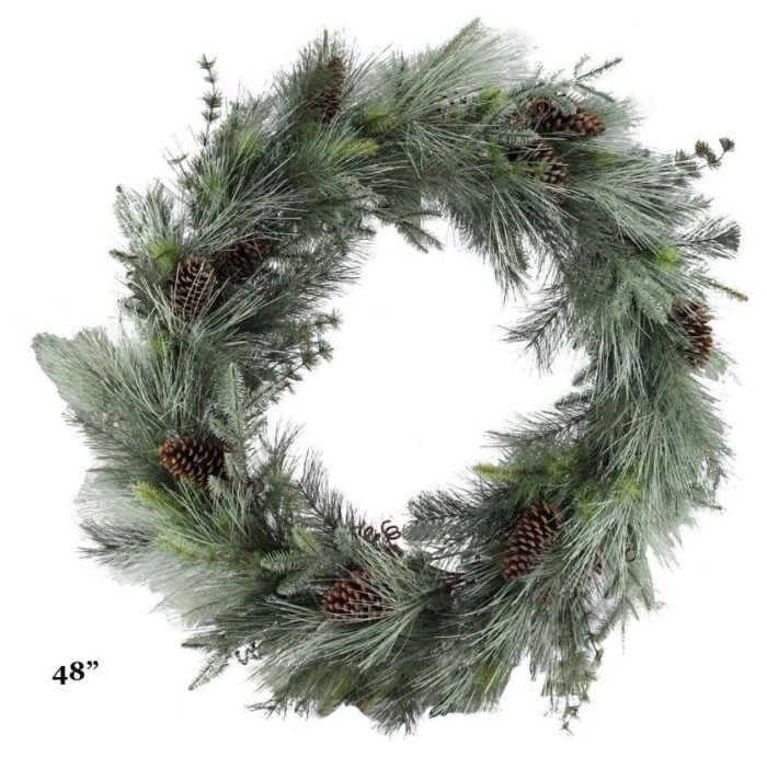 Deluxe Mountain Pine Blue Green Collection 48" Wreath