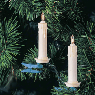 White Candle Clip-On Light Set