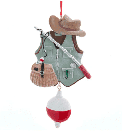 Fishing Vest and Hat Ornament