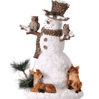 Forest Snowman and Friends Figurine