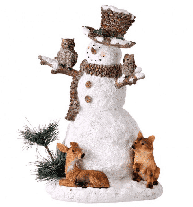 Forest Snowman and Friends Figurine